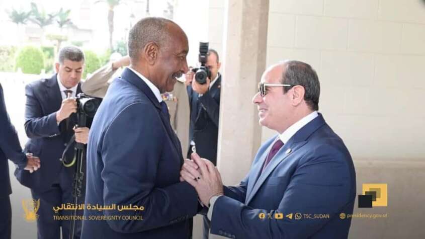 مباحثات بين البرهان والسيسي بقصر الاتحادية مباحثات بين البرهان والسيسي بقصر الاتحادية