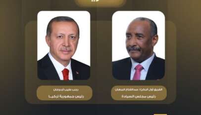 البرهان يعزي الرئيس التركي في ضحايا تحطم الطائرة التركية البرهان يعزي الرئيس التركي في ضحايا تحطم الطائرة التركية