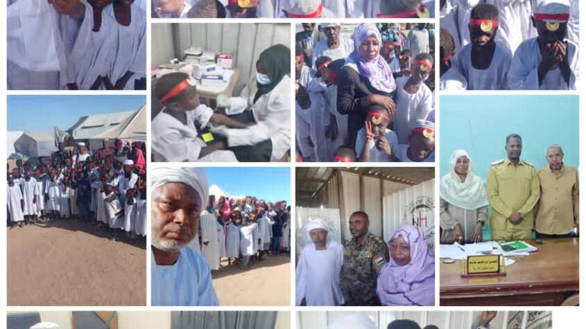 في جو ساده الفرح والسرور بمعسكر ازهري المبارك بالعفاض مبادرة حنين تدشن ختان اطفال المعسكر